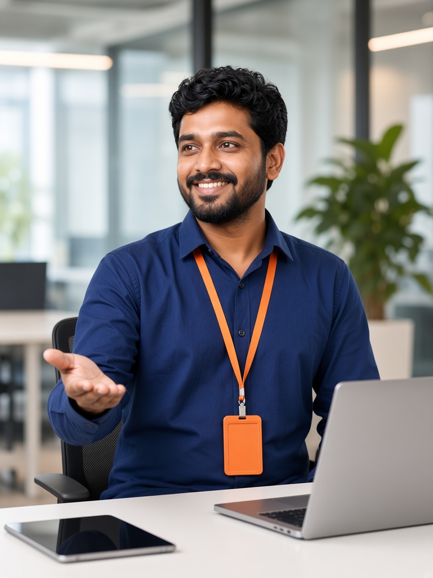 BNB consultant looking toward the client